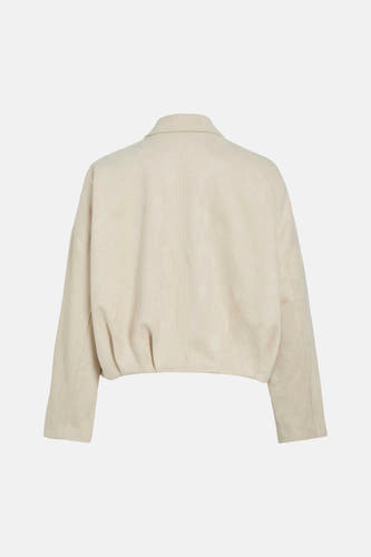 Manteau court beige de VILA®, dos, avec un col et des manches longues.