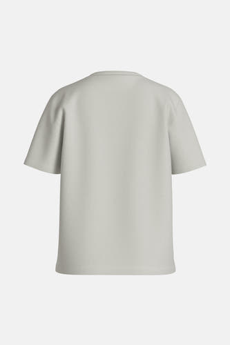 Wit T-shirt met korte mouwen van VILA, effen en met een eenvoudige ronde halslijn.