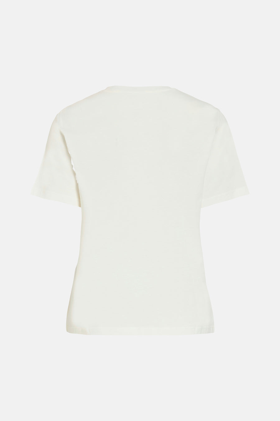 Witte korte mouwen t-shirt van VILA®, achterzijde, eenvoudig design, gladde stof, ronde halslijn