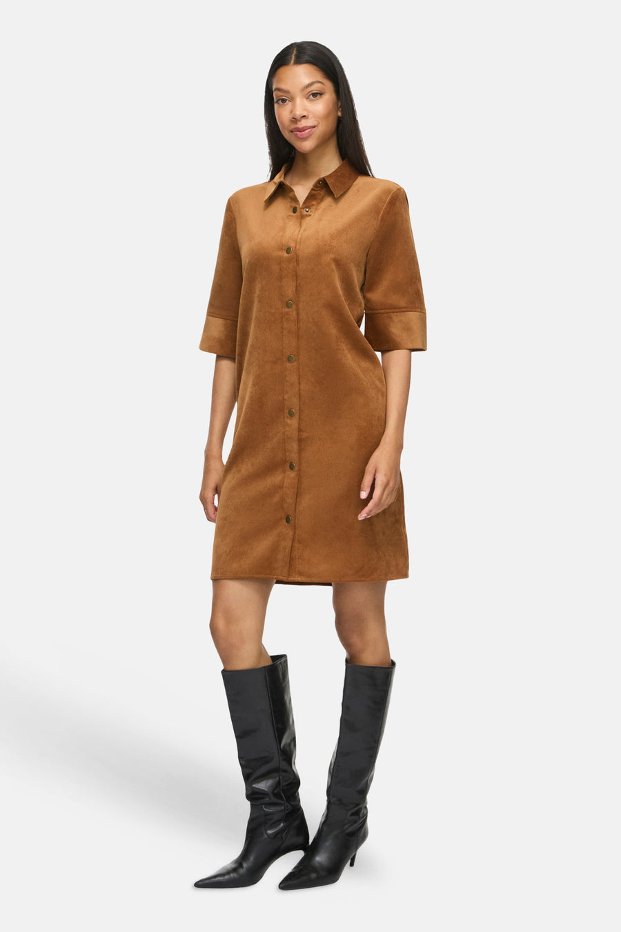 Robes manches courtes cognac - VILA®