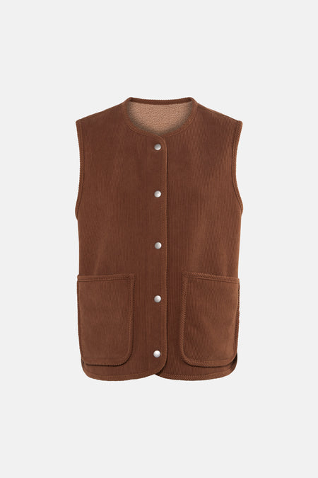 Veste sans manches - cognac