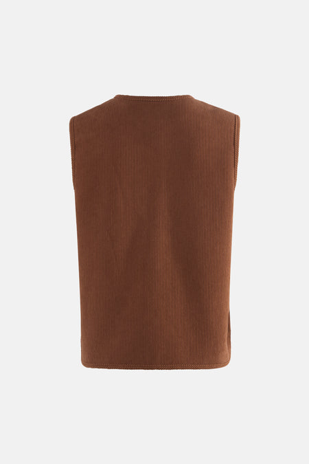 Veste sans manches - cognac