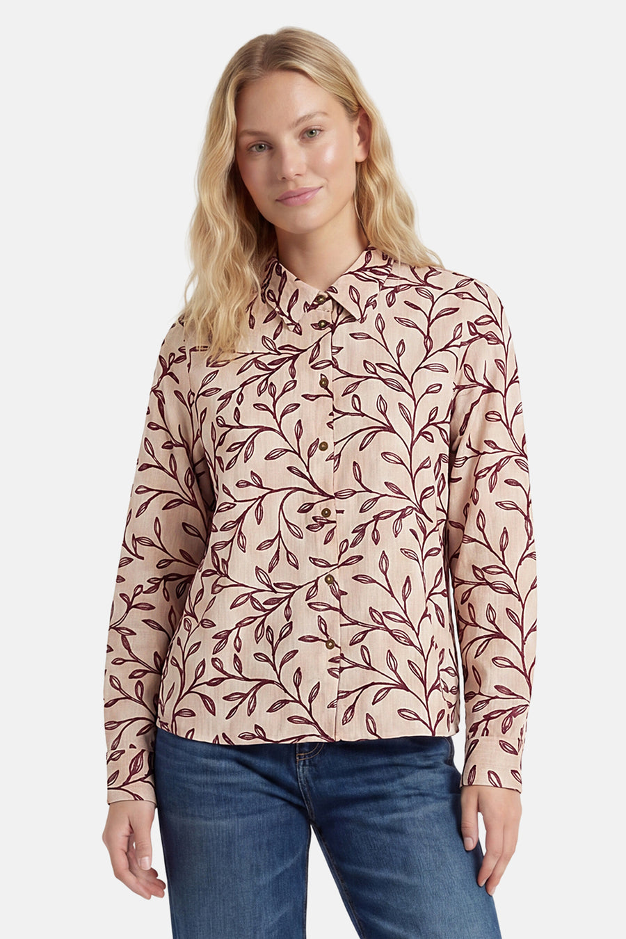 Hemd met lange mouwen - beige