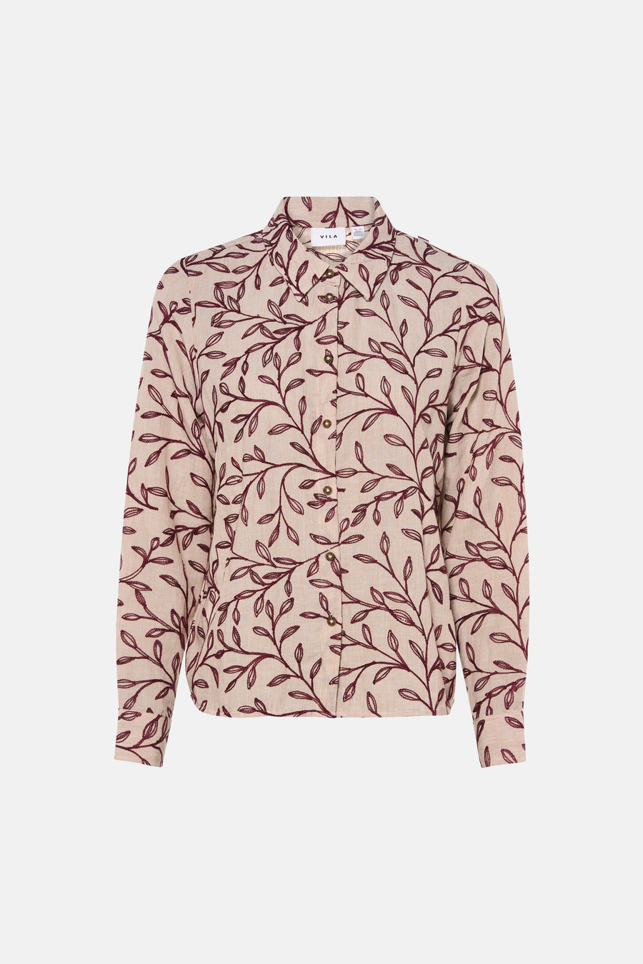 Hemd met lange mouwen - beige