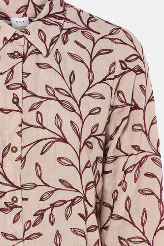 Hemd met lange mouwen - beige