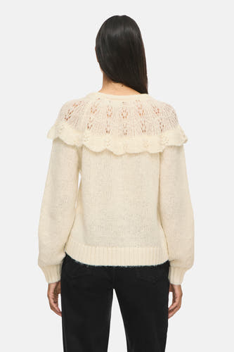 Pull col O Écru - VILA®