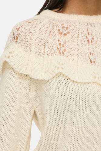 Pull col O Écru - VILA®