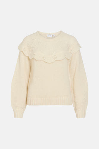 Pull col O Écru - VILA®