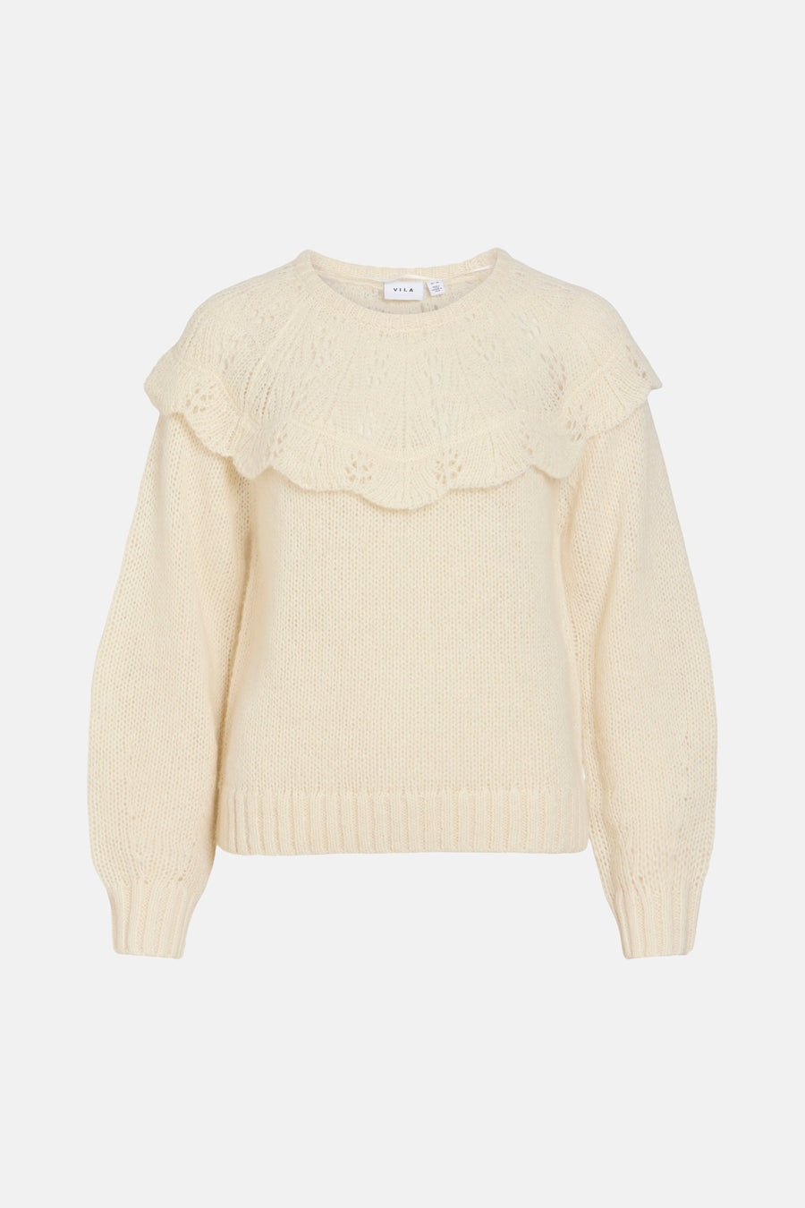 Pull col O Écru - VILA®
