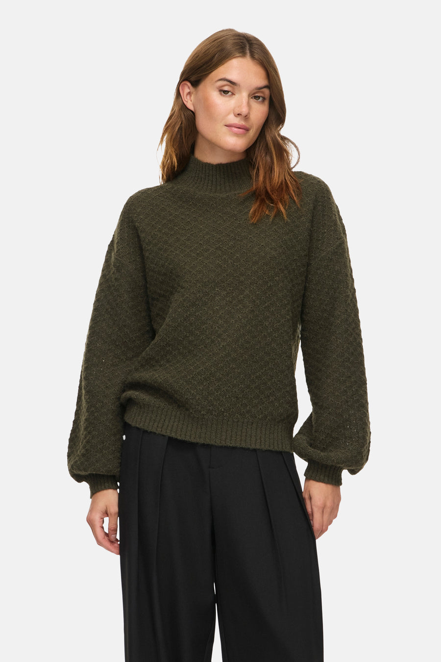 Pull col O vert - VILA®