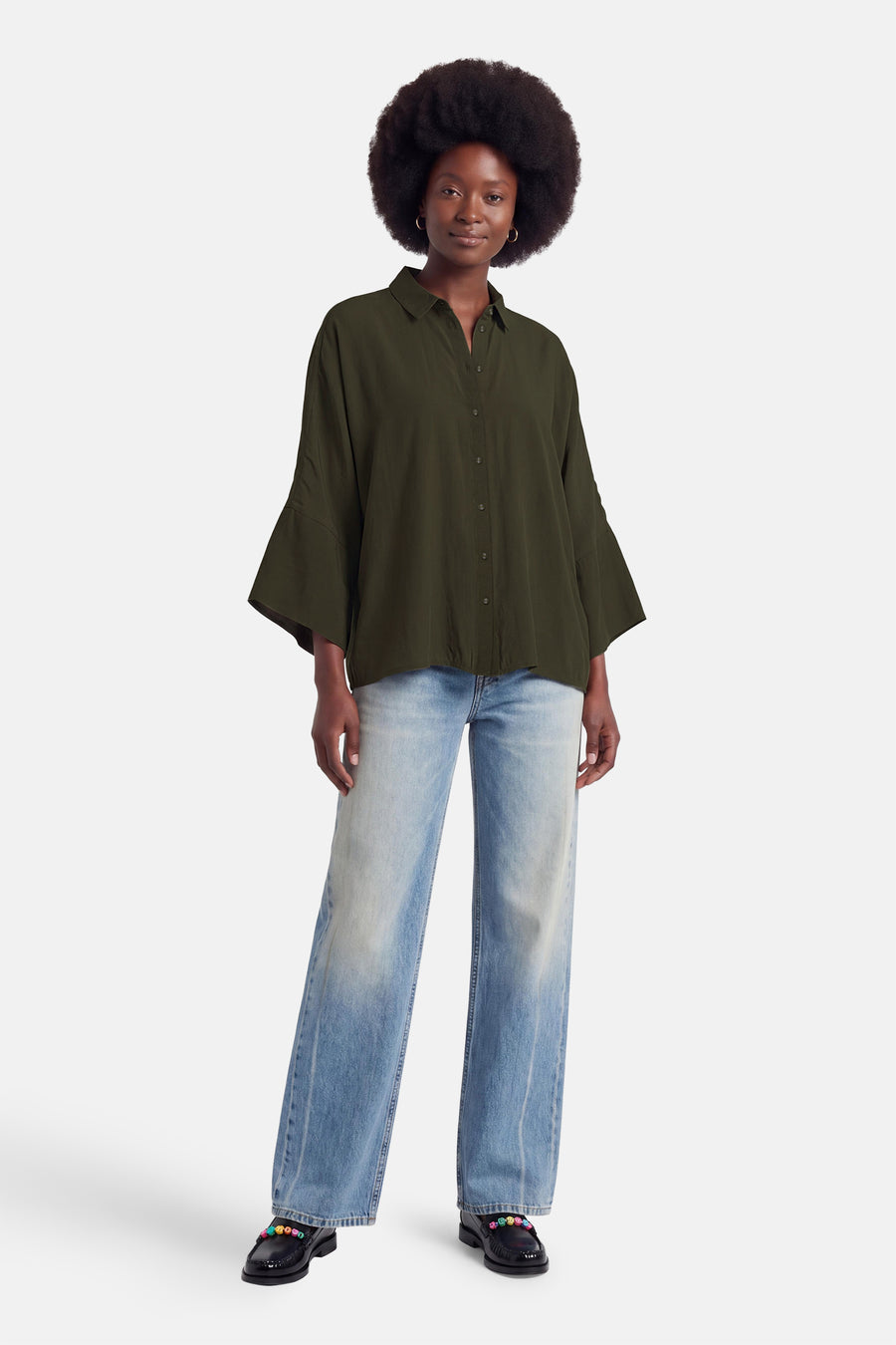 Blouse à manches courtes - vert