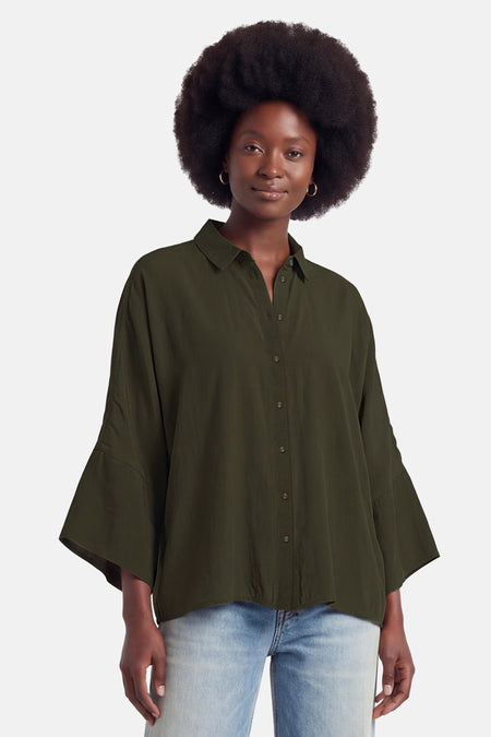 Blouse met korte mouwen - groen