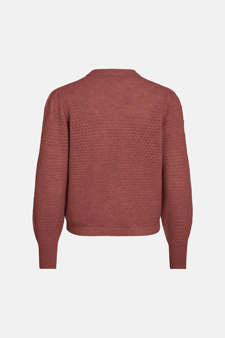 Trui met ronde hals brique - VILA®