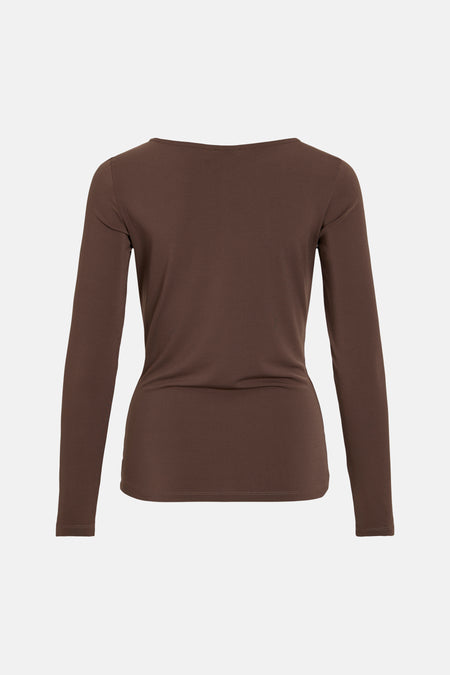 Top uni manche longue brun - VILA®
