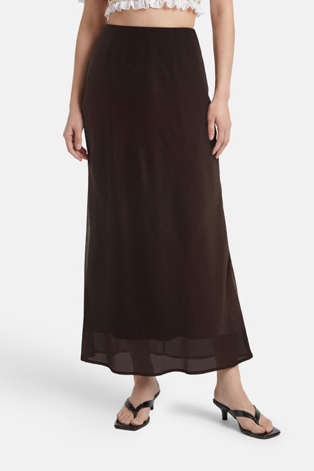Lange rok - bruin