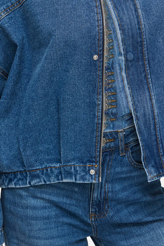 Bomberjassen mid blue denim - VILA®