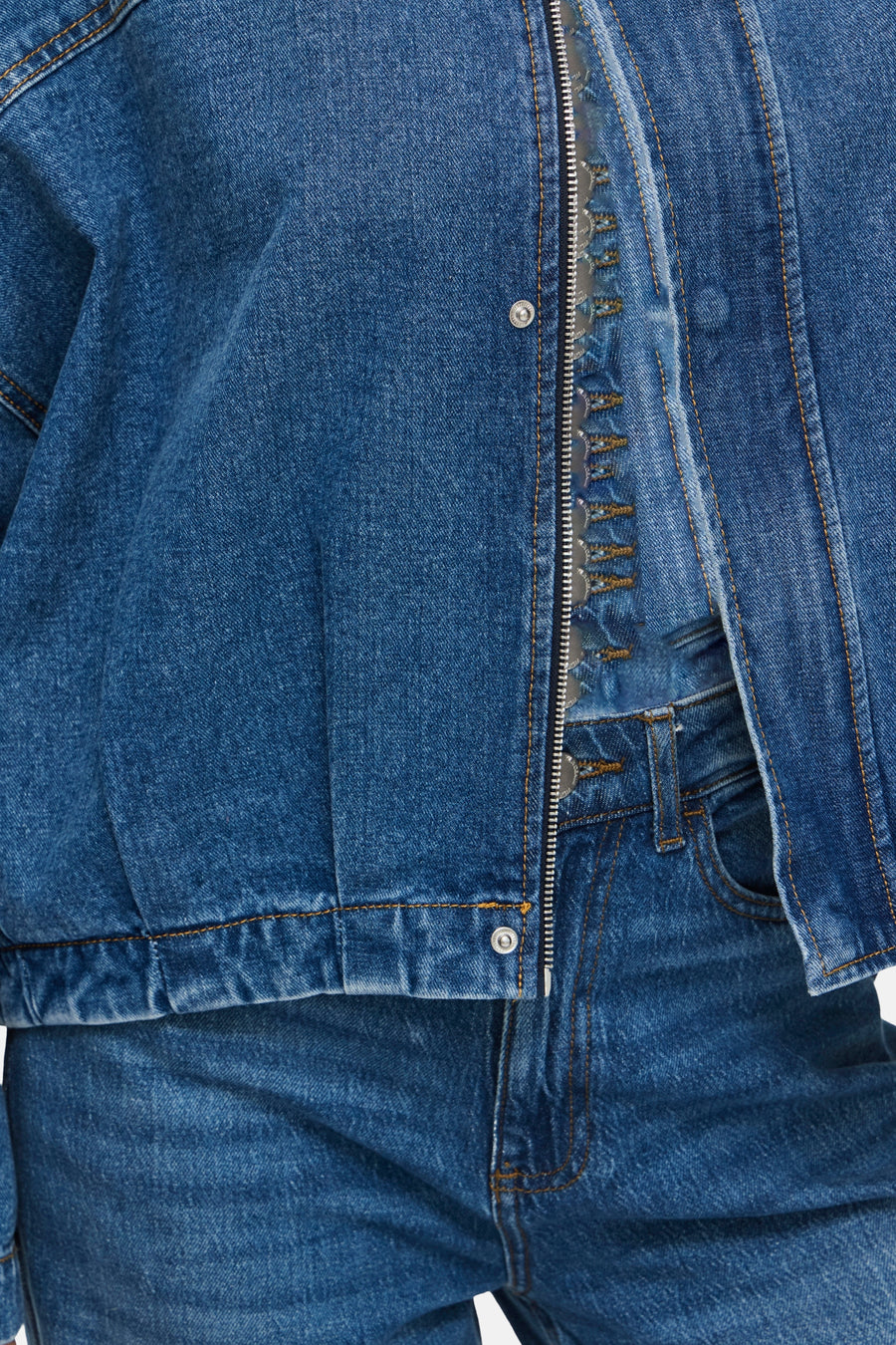 Bomberjassen mid blue denim - VILA®