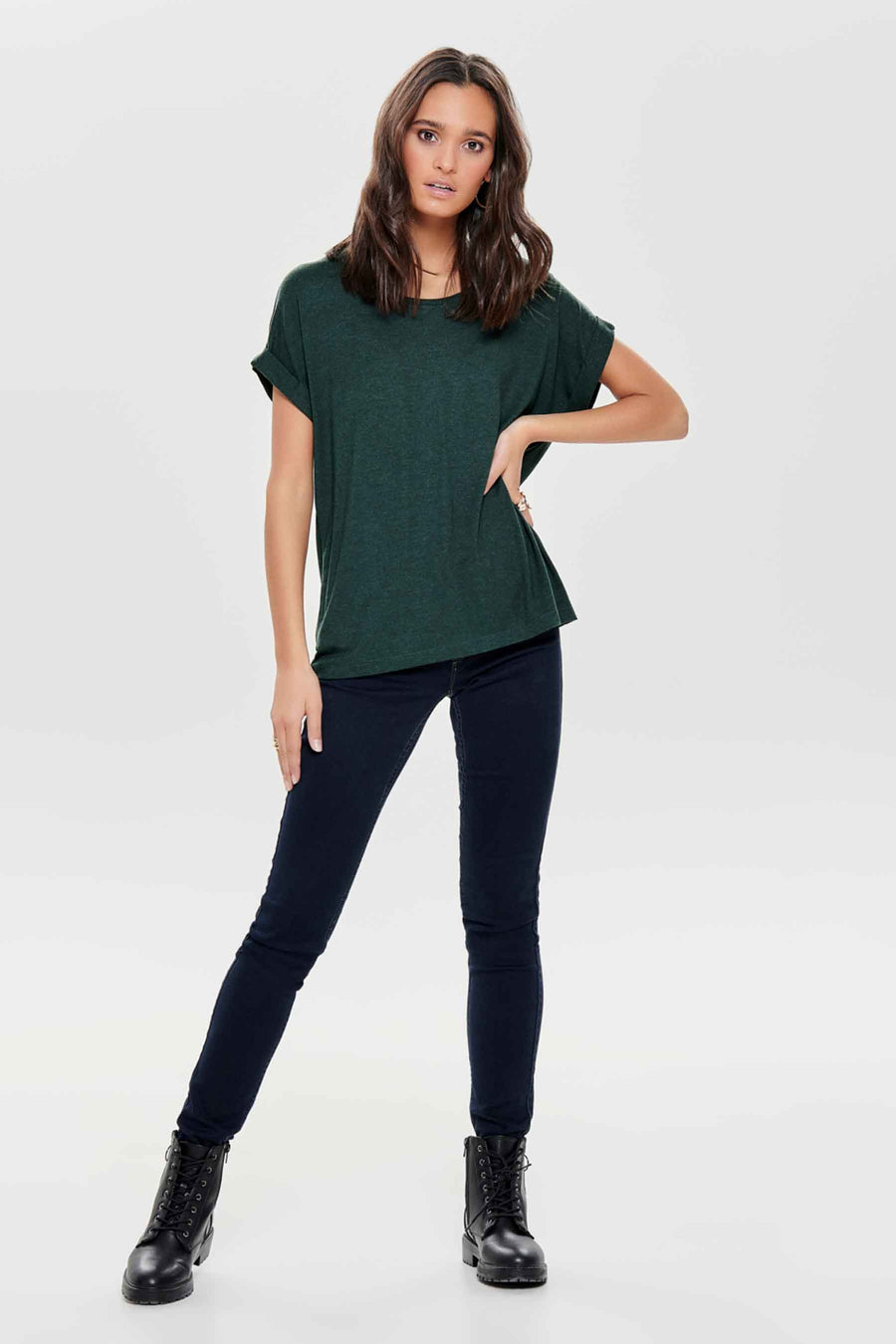 Top uni manche courte vert - ONLY®