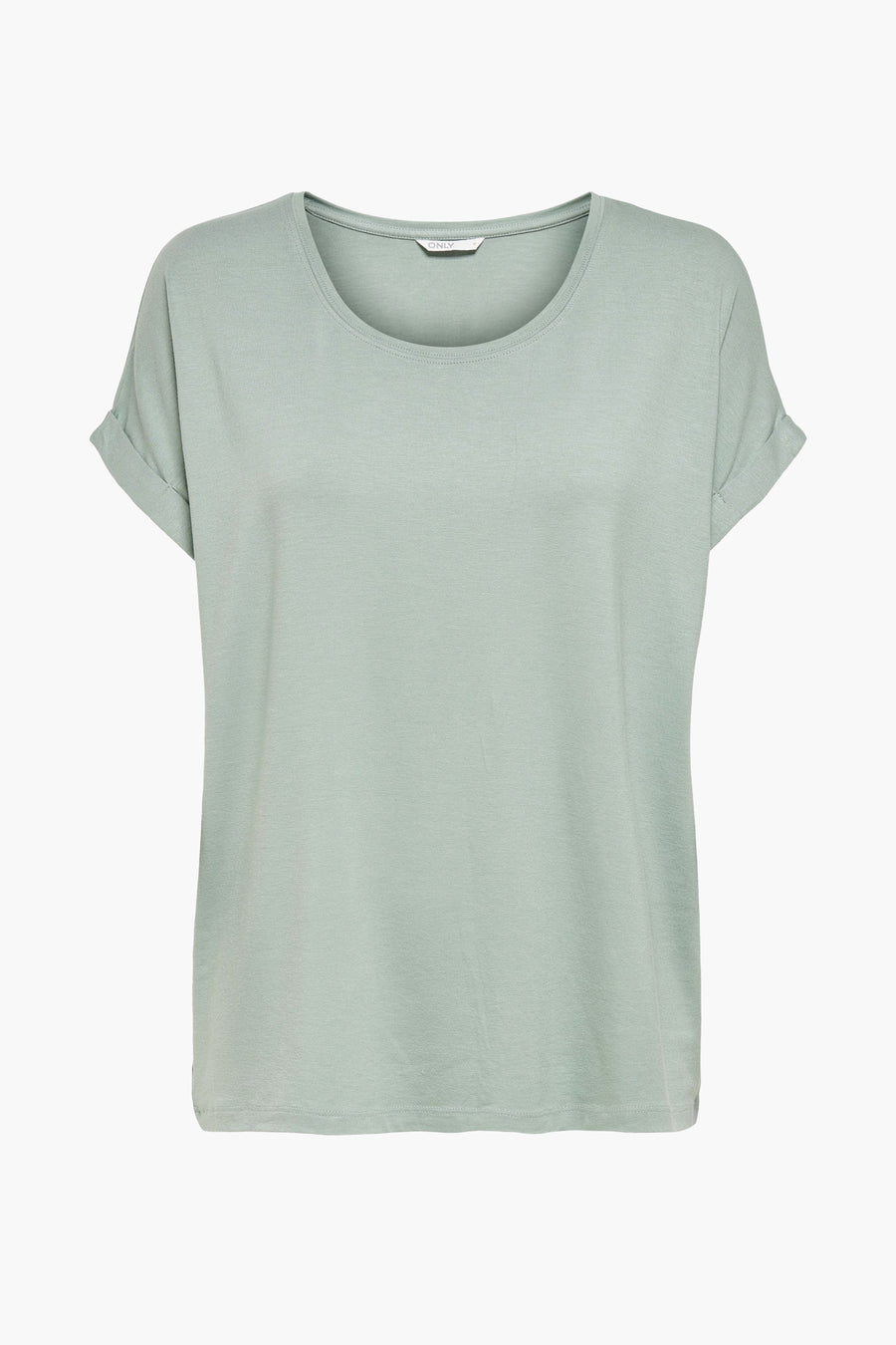 T-shirt vert clair avec manches courtes.
