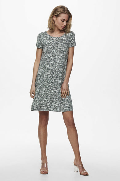 ONLBERA BACK LACE UP S/S DRESS JRS NOOS