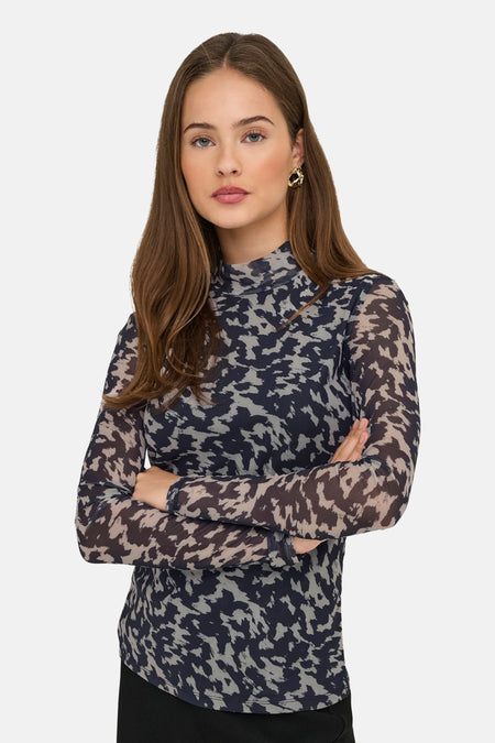 Pull met rolkraag - multicolor