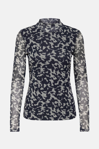 Multikleurige coltrui van ONLY met abstracte print en lange mouwen.
