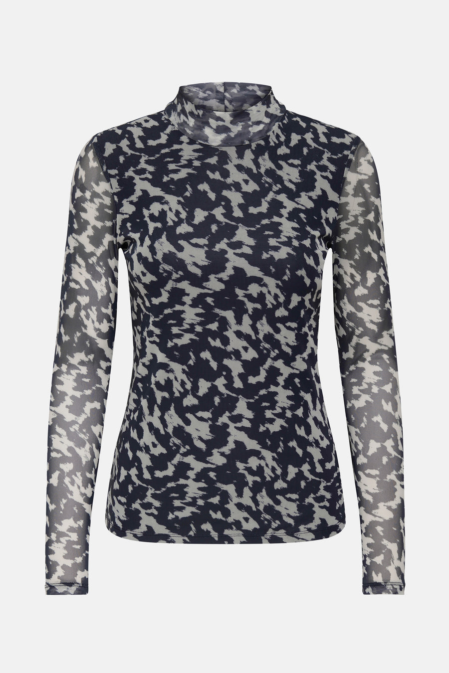 Multikleurige coltrui van ONLY met abstracte print en lange mouwen.
