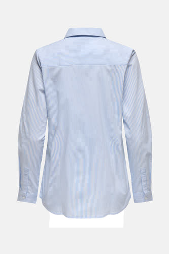 Chemise bleue à rayures avec longues manches de JDY, vue de derrière.