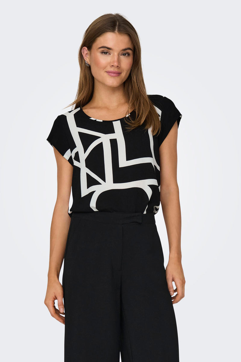 Blouse (korte mouwen) Zwart - ONLY®