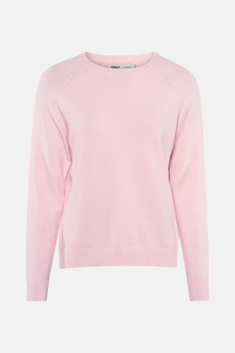 Pull met ronde hals - roze