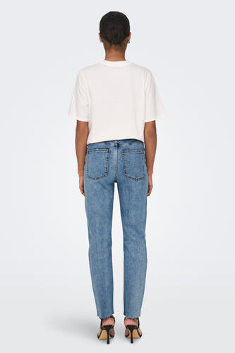 Straight jeans - mid blue denim