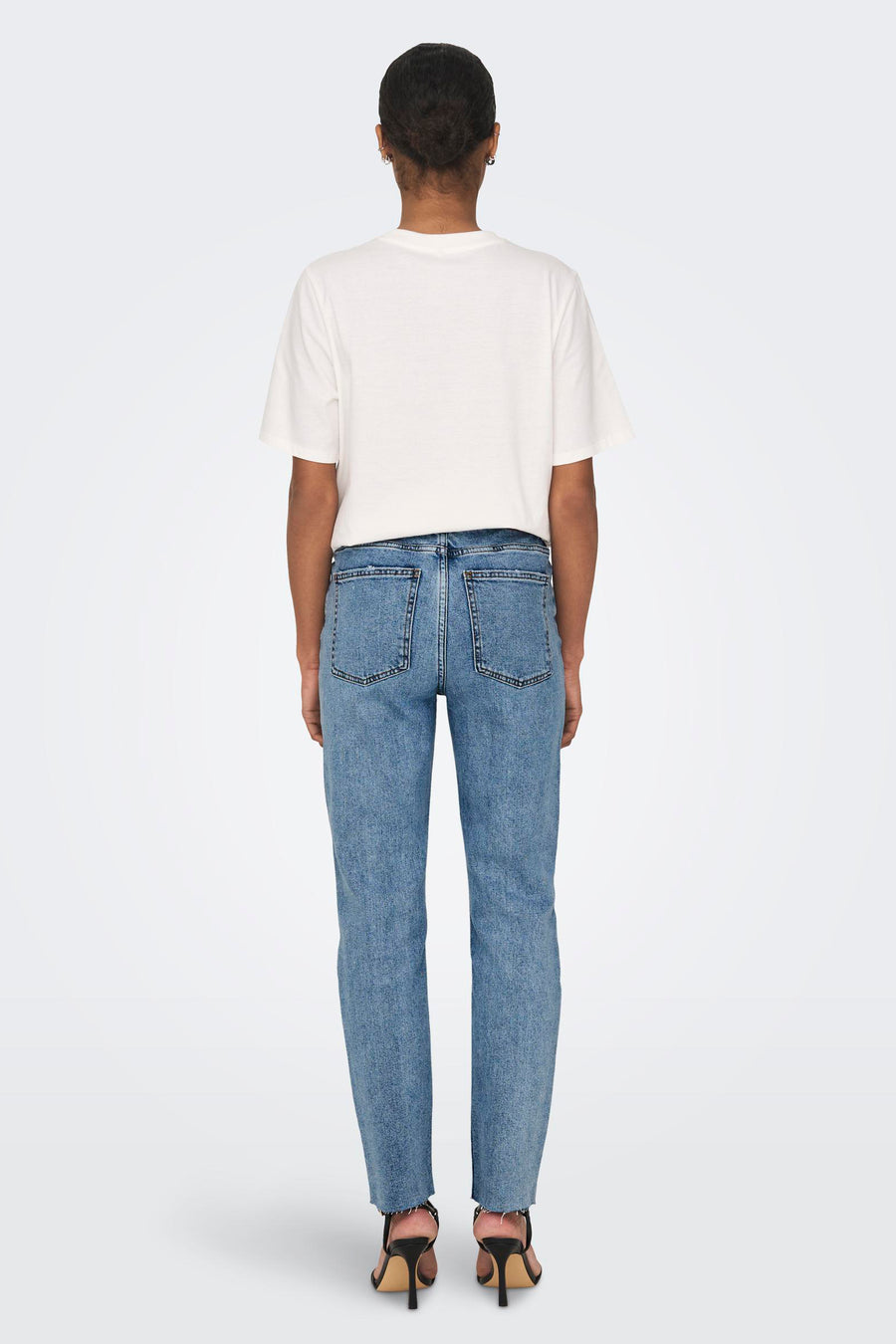 Straight jeans - mid blue denim