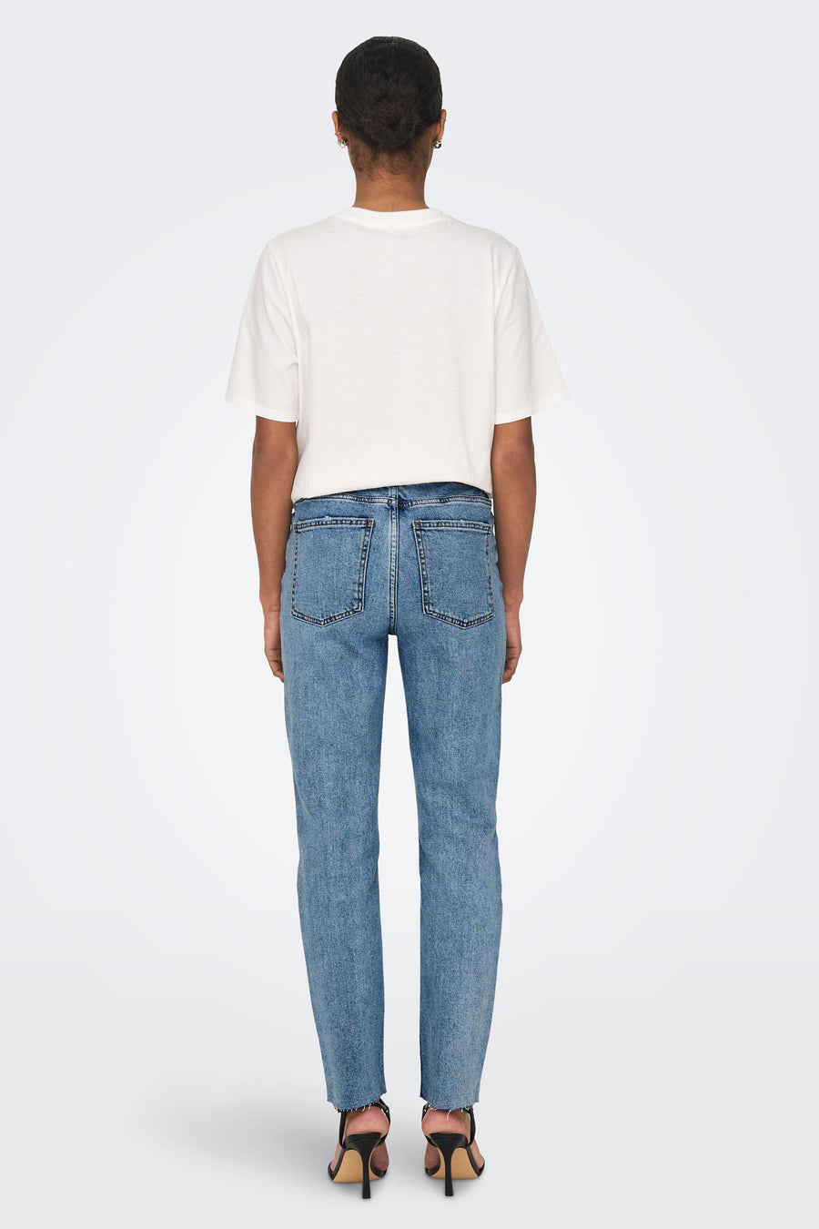 Straight jeans - mid blue denim