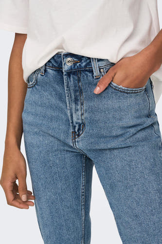 Straight jeans - mid blue denim