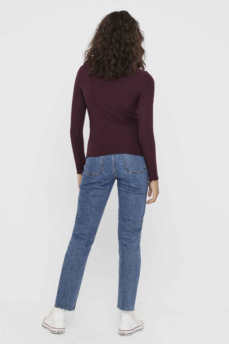 Pull met ronde hals - Bordeaux - ONLY®