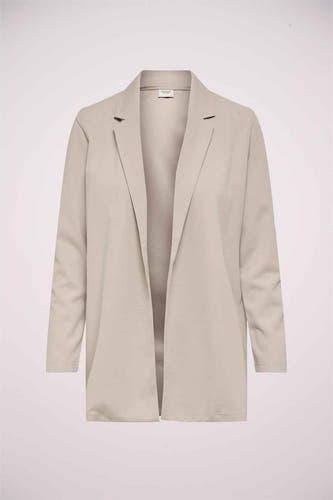 Grijze blazer van JDY, zonder sluiting en met lange mouwen.
