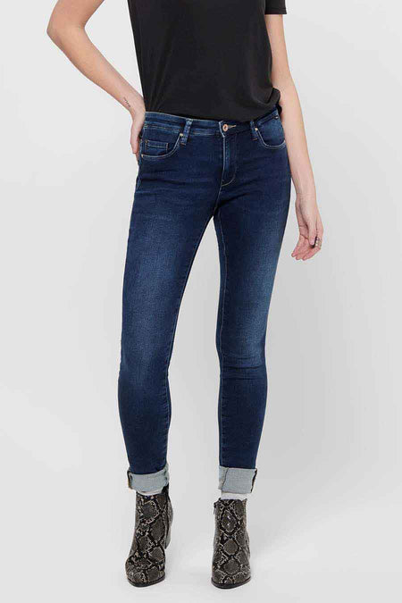 Skinny jeans - mid blue denim