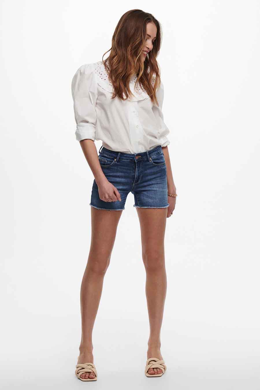 Short - dark blue denim