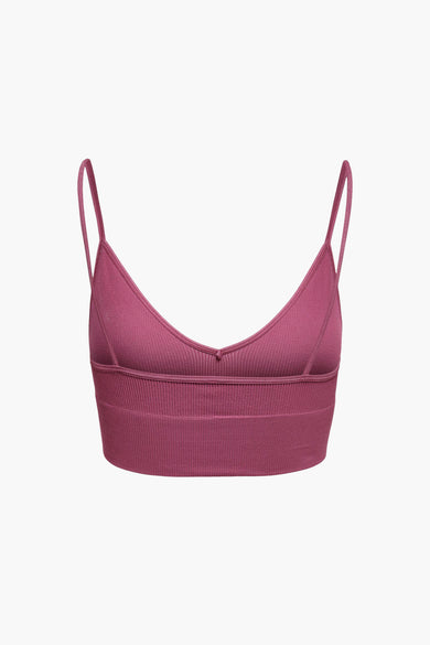 ONLVICKY  RIB SEAMLESS V-NECK TOP NOOS