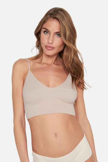 ONLVICKY  RIB SEAMLESS V-NECK TOP NOOS