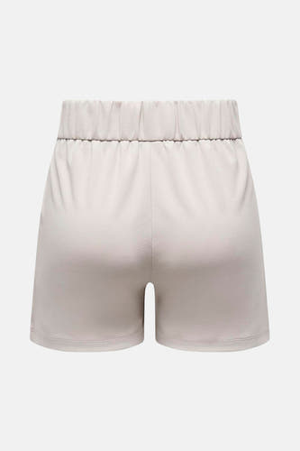Grijze short van JDY, met een elastische tailleband, gezien van achteren.
