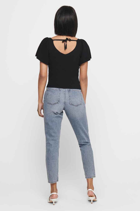 ONLLEELO S/S BACK PULLOVER KNT NOOS