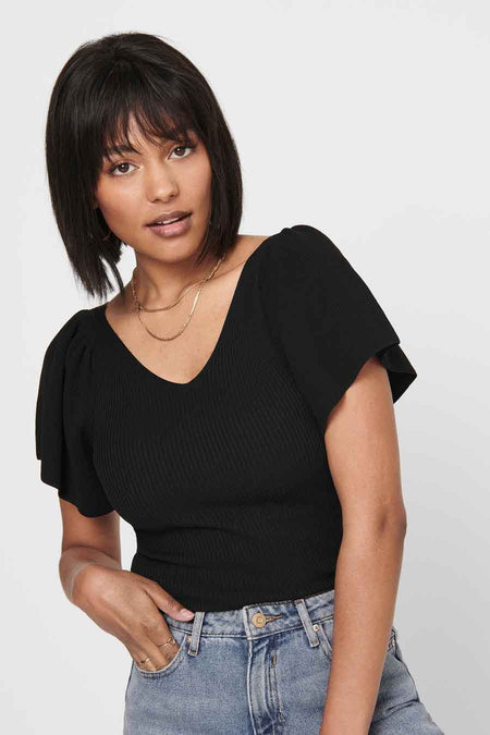 ONLLEELO S/S BACK PULLOVER KNT NOOS