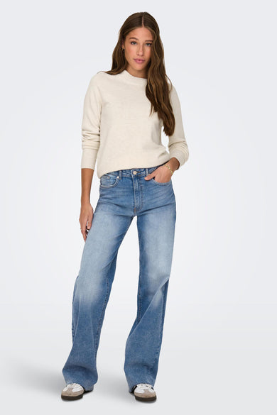 Trui met ronde hals Ecru - ONLY®