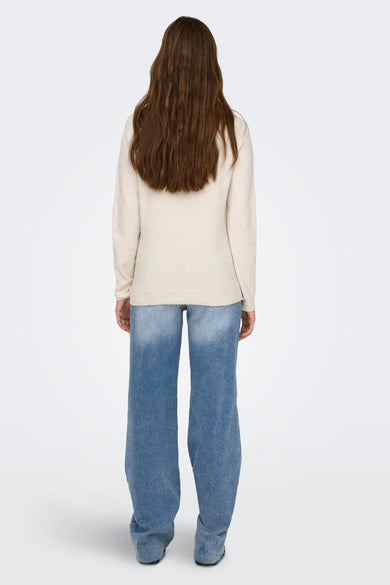 Trui met ronde hals Ecru - ONLY®