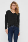 Pull met V-hals - grijs