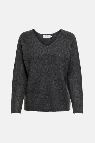 Pull à col en V - gris