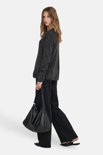 Pull à col en V - gris