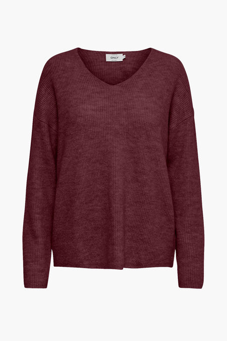 Trui met V-hals Rood - ONLY®