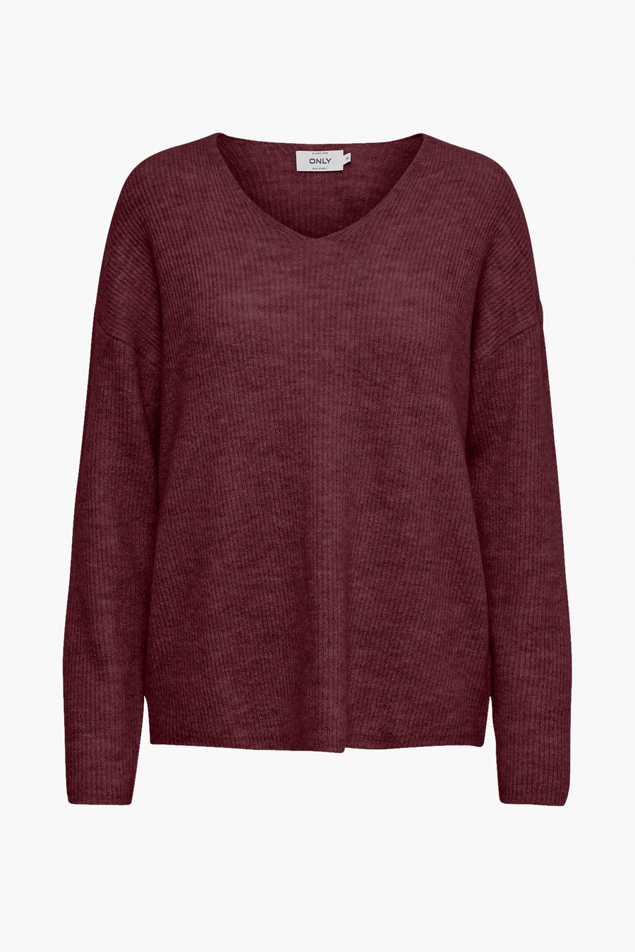 Pull met V-hals - Bordeaux - ONLY®